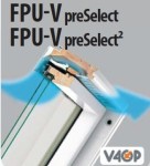 FAKRO PreSelect MAX FPW-V P5 (09)94x140 Triple Vitr Proj+rota BOIS LAQUE BLANC P
